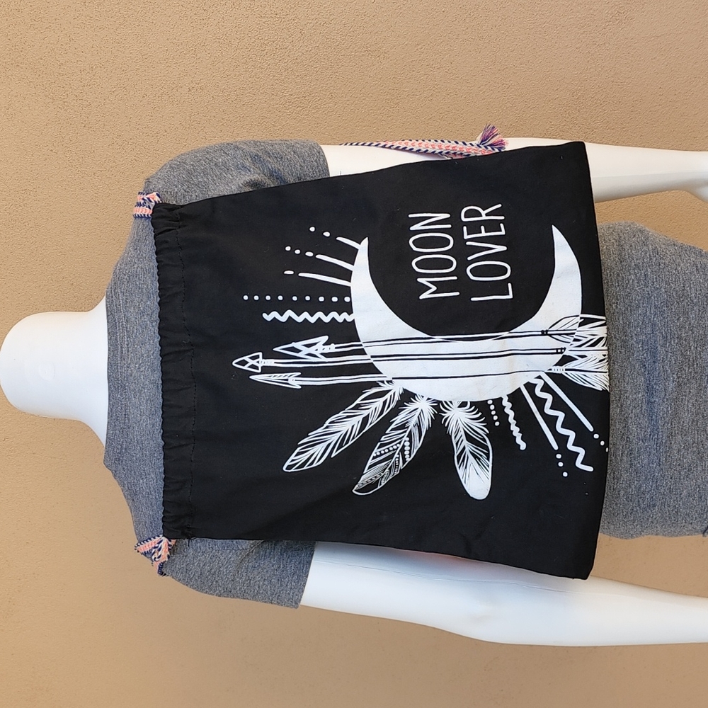 VINTAGE MOON LOVER Cotton Sling Bag Backpack Boho Hippie Festival Travel - Picture 8 of 15